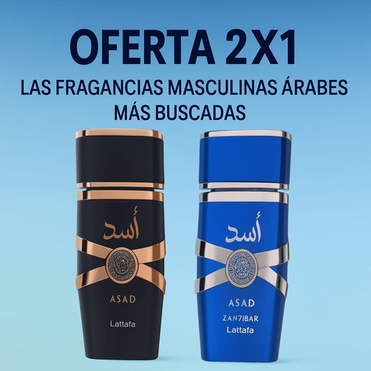 COMBO 2X1 | Perfumes Árabes Asad EDP + Asad Zanzibar - ENVÍO GRATIS