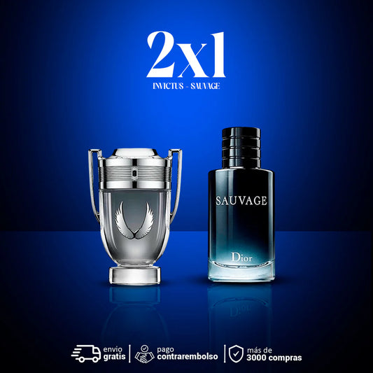 Promo 2X1 Perfumes de Hombre Invictus + Sauvage